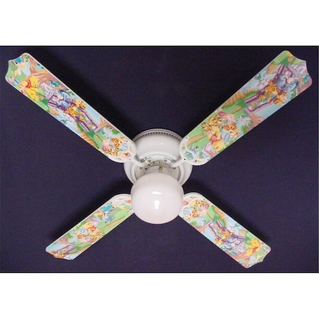 Lightitup Winnie Pooh Piglet Eeyore Tigger Ceiling Fan 42 in. LI2207255